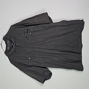Harley Davidson XL gray short sleeve button down shirt